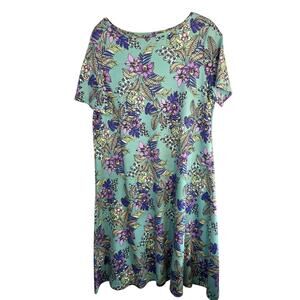 Appleseeds Large Women's Dress Green  Misses Size 12 14 L